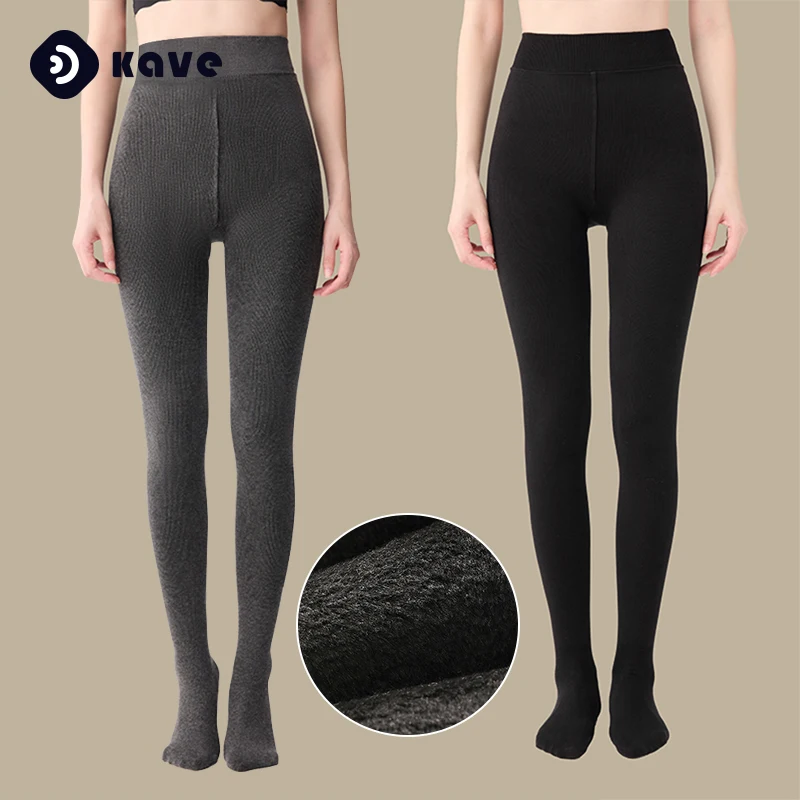 

Kave Trendy Ballet Style Korean Solid Color Tights for Women Warm Winter Tights Thin Velet Footed Cotton Blend Sweater Tights