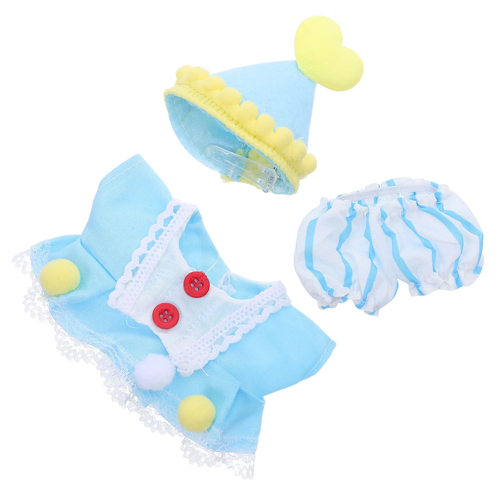 

1 set 1 Set Clothes For 5.91-6.7 Inch 15-17Cm Miniature Outfit Set With Shorts Pants Hat Compatible With Stuffed Animal Smart