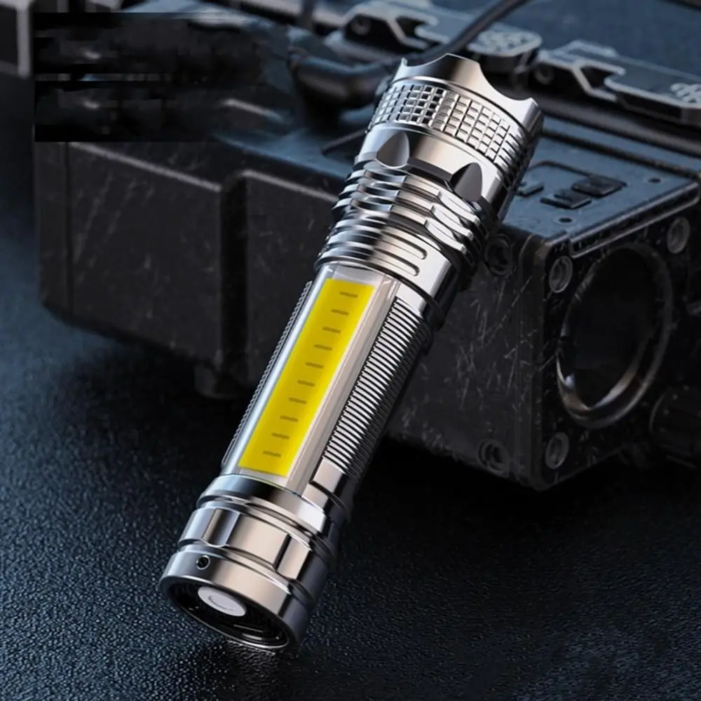 

Rechargeable LED Flashlight High Lumens Zoomable Handheld Flashlight Super Bright with 4 Modes Emergency Camping Light Outdoor