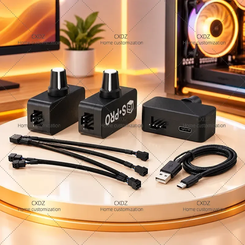 PWM Governor Small 4P B3 4 Wire Fan Speed Regulation TYPE C USB Power Supply DIY Water Cooling