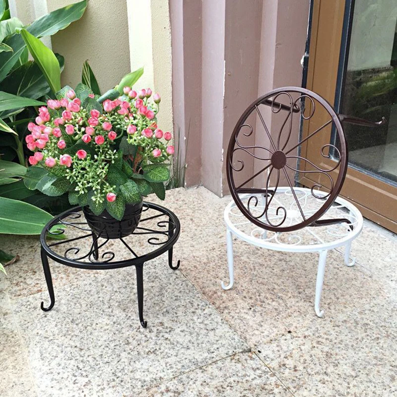 1PC Heavy Duty Metal Rustproof Iron Plant Stand - Perfect for Indoor/Outdoor Garden Planters & Pots!