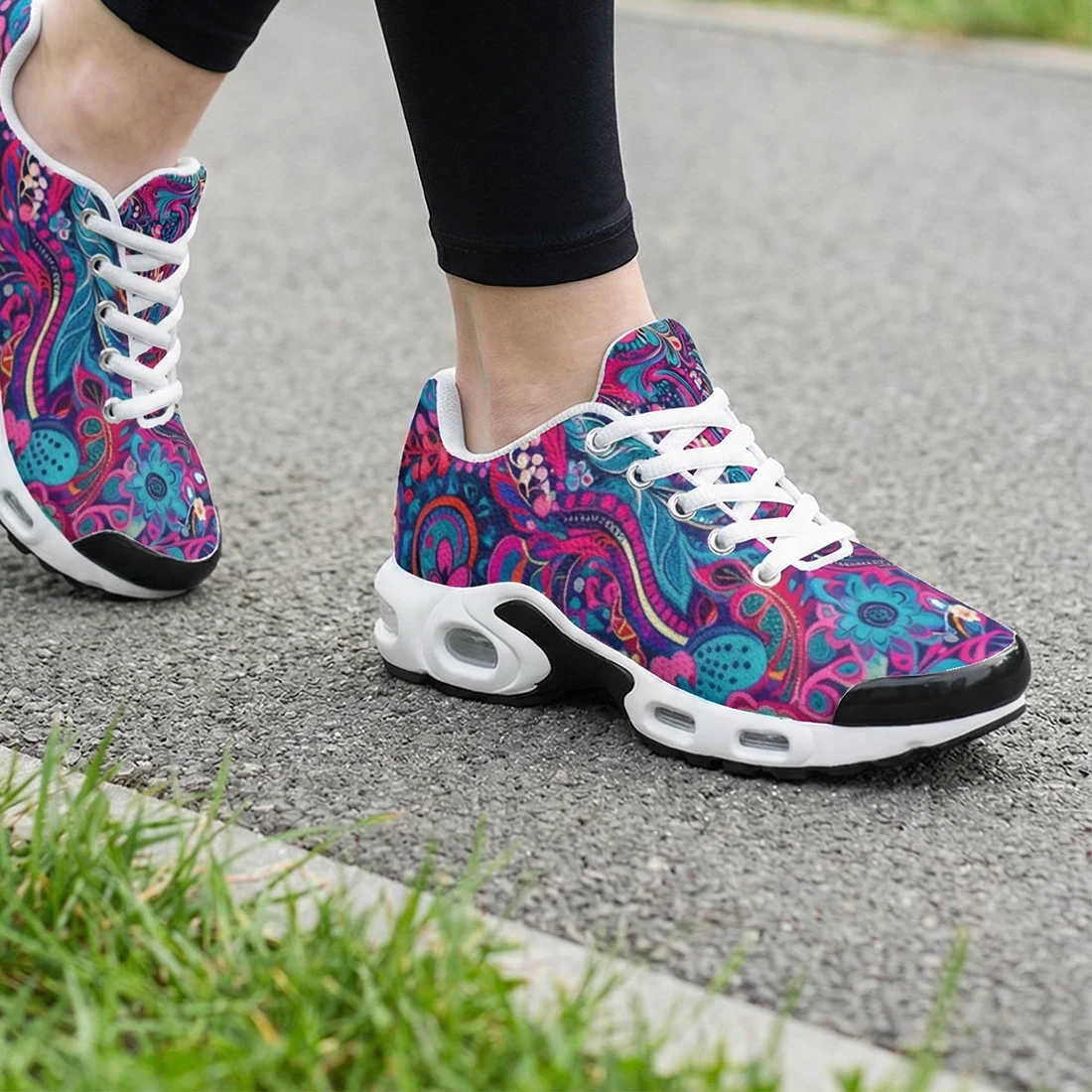 

Purple Polish traditional style casual air-cushioned shoes breathable mesh upper athletic sneakers for man and woman sport shoes