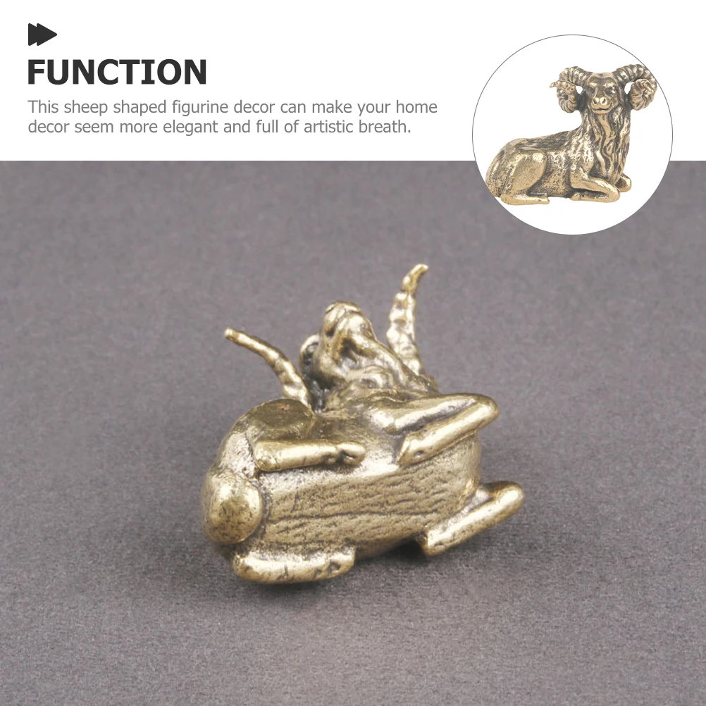 

Brass Sheep Vintage Home Decor Small Animal Statue Desktop Ornament Mini Crafts Desk Desktop Sheep Statues Decorations