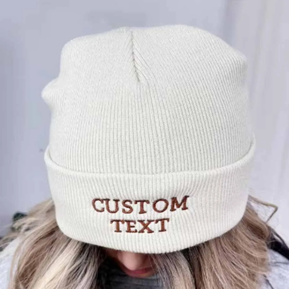 

Personalized Name Beanie Hat, Embroidered Winter Warm Hats, 0-3Y Beanies for Baby Kids, Unisex Beanie Hat, Custom Logo/Text Hats