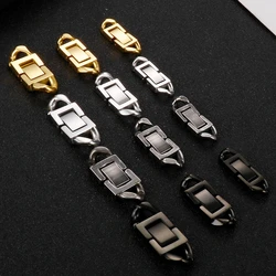 Stainless Steel Fold Over Clasps Metal Buckles Fastener Clasps Accessories For Bracelet Necklace DIY Jewelry Making Supplies