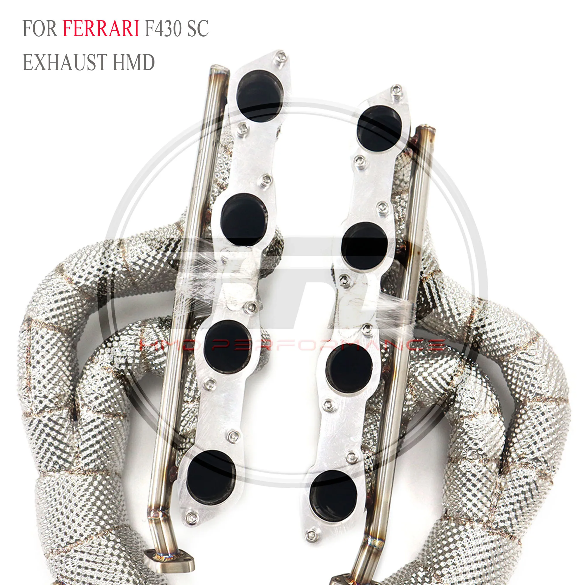 HMD المبيعات الساخنة SS304 أنبوب النازل المنوع لفيراري F430 SC أداء الحفازات العادم 76 مللي متر الأنابيب #3