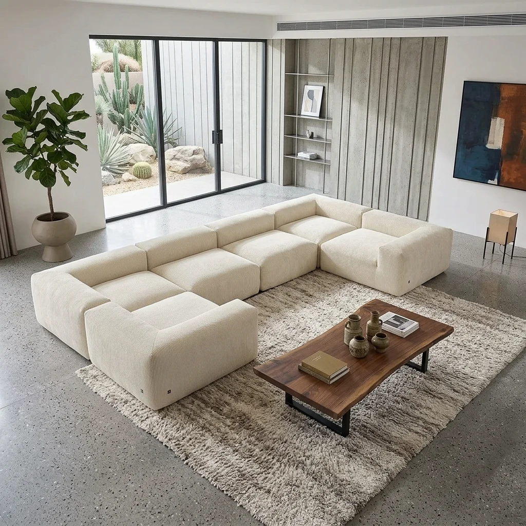 Cost Effective Durable  Living Room  Furniture Modular Sofa Wholesale Boneless Couch Sectional Sofa