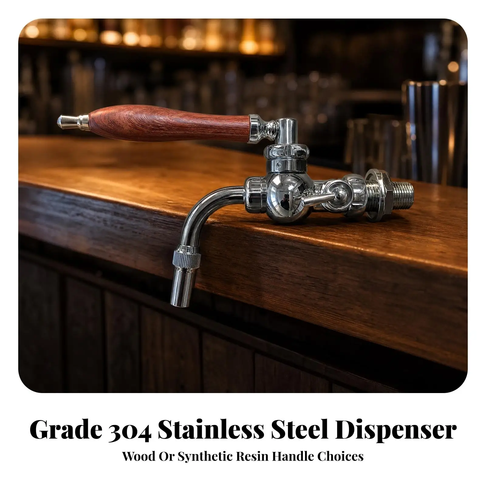 Easy Clean Beer Tap Dispenser Stainless Steel Faucet for Keg Cooler Home Bar Party Drink Station
