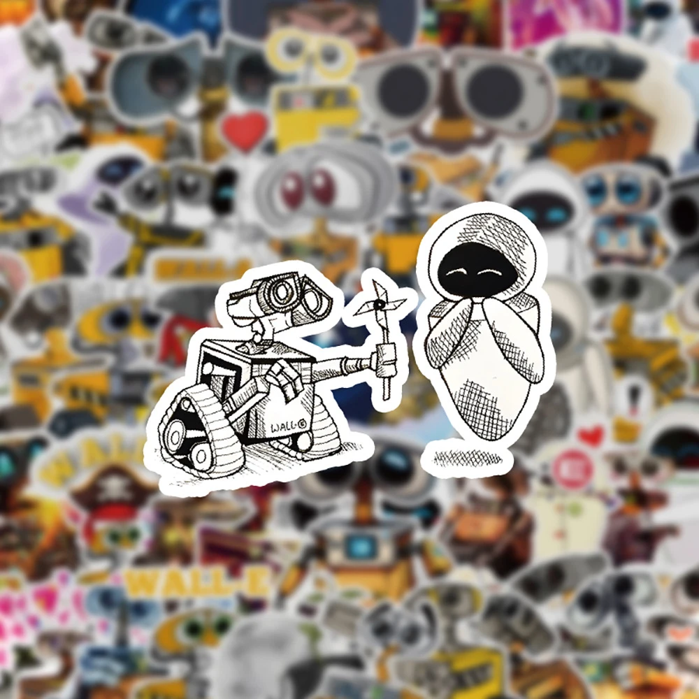 10/30/60pcs Disney WALL-E Cartoon Stickers for Kids Waste Allocation Load Lifters - Earth Anime Decals Toy DIY Bike Phone Laptop