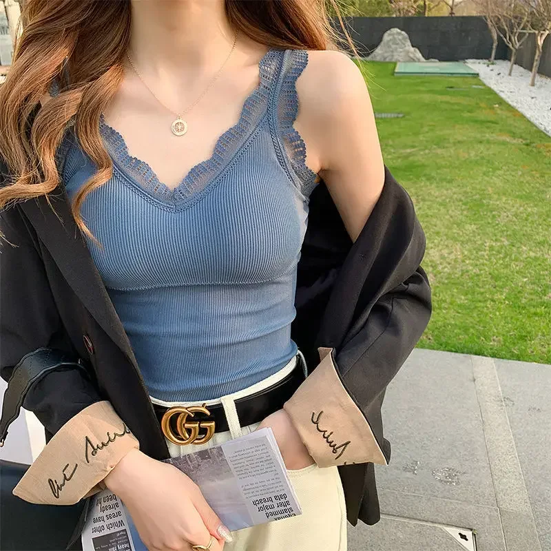 الصيف المحاصيل الأعلى الإناث Y2k المرأة أكمام الدانتيل تانك القمم مثير المرأة تي شيرت سترة مشد أعلى مثير بلون امرأة الملابس