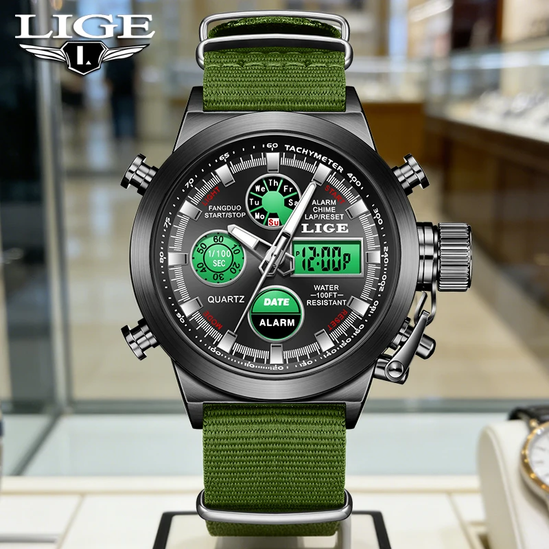 

Мужские цифровые часы LIGE 2026: Профессиональные, модные, люксовые, водонепроницаемые, светящиеся, кварцевые наручные часы для дайвинга. Отличный подарок.