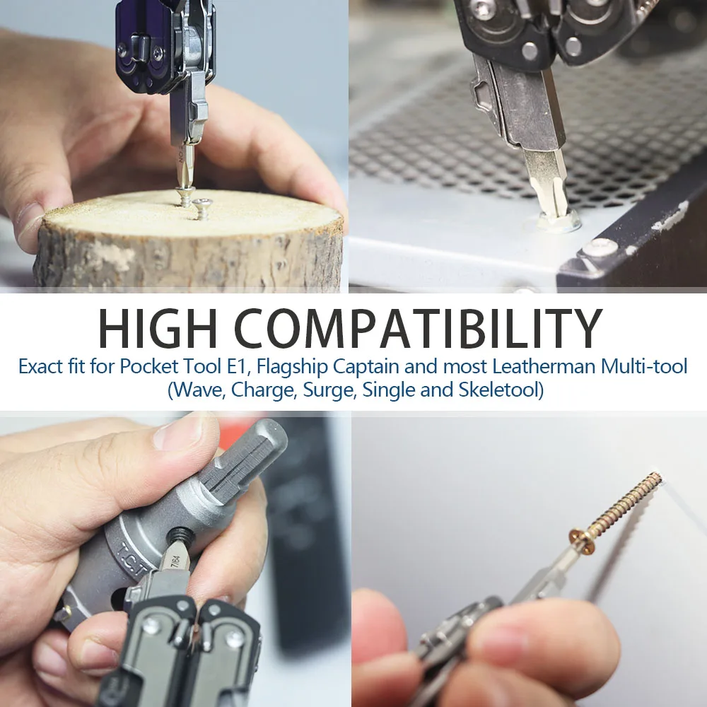 MORETOPGOOD Flat Bit Kit for Leatherman Multitool Accessories,20PCS Double-Ended Screwdriver Bits Adapters