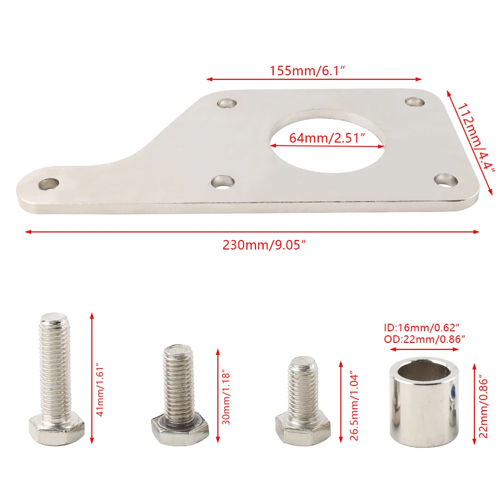 LS Swap Engine Mount Adapter Plate Kit for 79-04 Ford Mustang LS1 5.3L 6.0L Engine Conversion