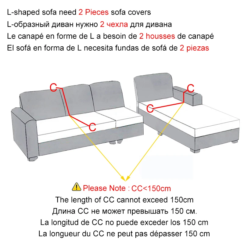 Couch Cover Chair Sectional Big Sofa It Needs Order 2piece Sofa Cover if is Chaise Longue Sofa L-shape