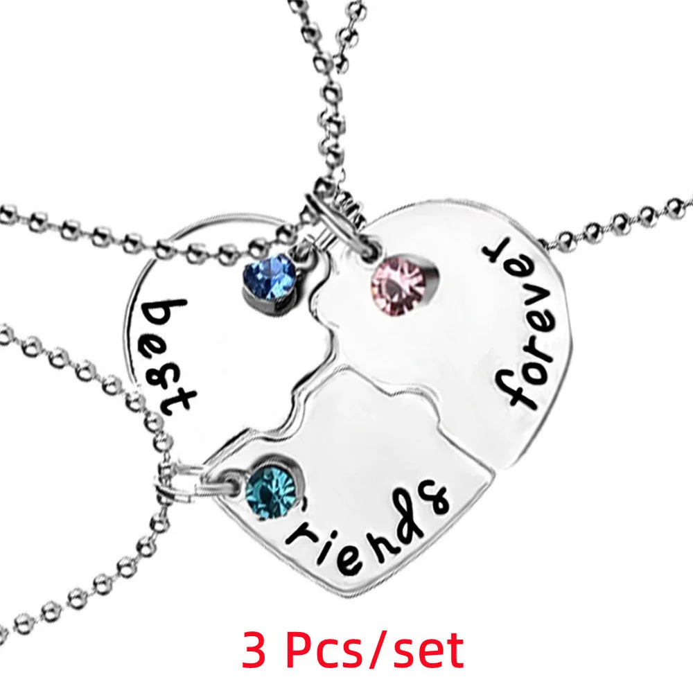 3/4 Pcs/Set Best Friend Necklace Creative Pentagram Pendant Alloy Accessories Friendship Necklace Best Friend Alloy Pendant