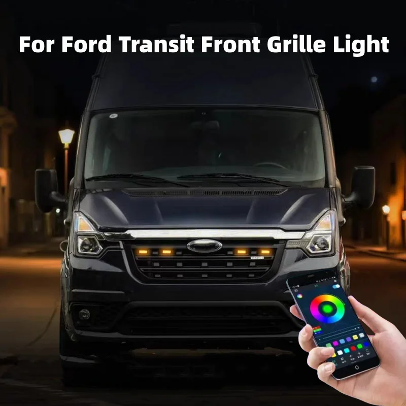 led-フロントグリルライトフォードトランジット車用デイタイムランニングライトホイールアイブロウランプ-12v