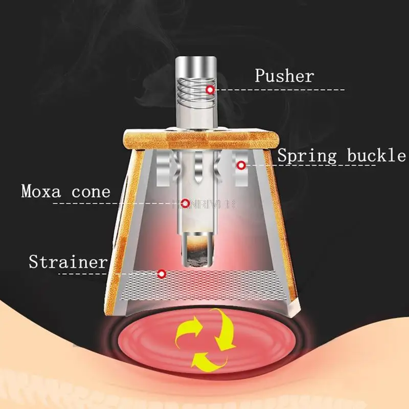 Moxibustion Therapy Box Bamboo Moxa Burner Box Relaxation Roller Stick For Smokeless Roll Stick Acupoint Massage Body Massager