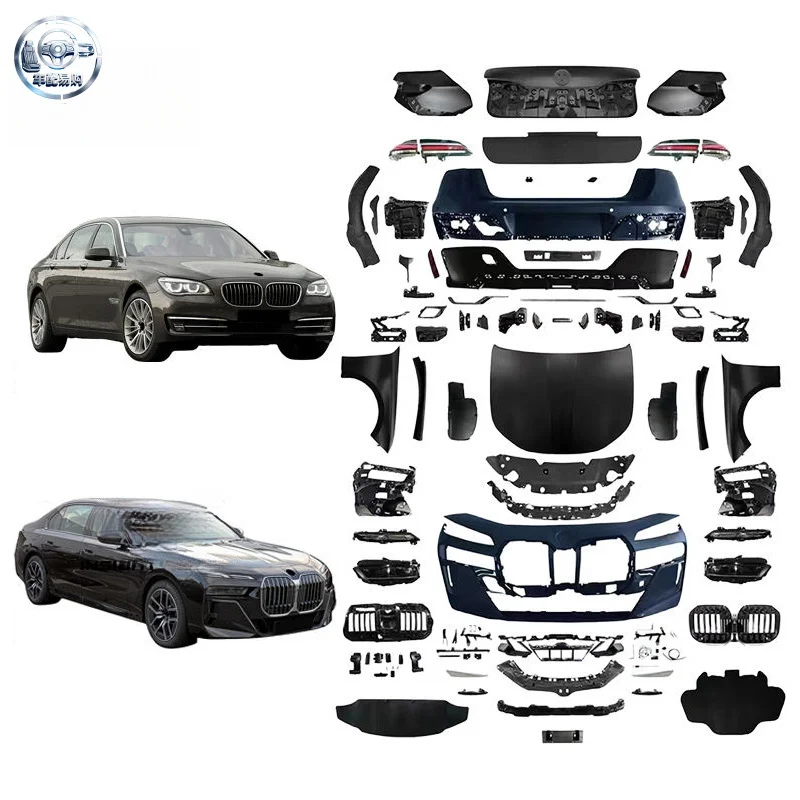 Car Conversion for BMW F02 Convert to G70 2024 Clip-on Front Bumper Head Hood Bodykit with Clips High Quality