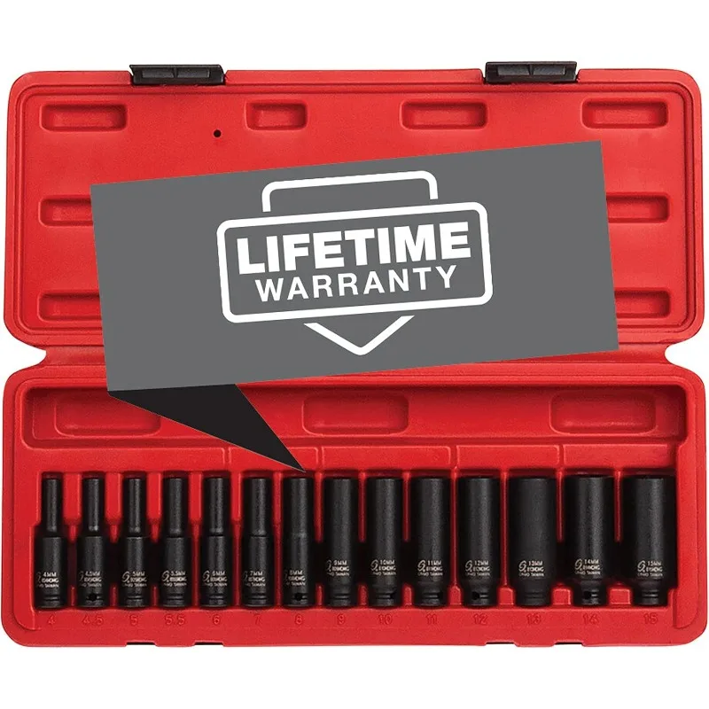 

14-Piece, Metric, 4mm - 15mm, Cr-Mo Alloy Steel, Heavy Duty St