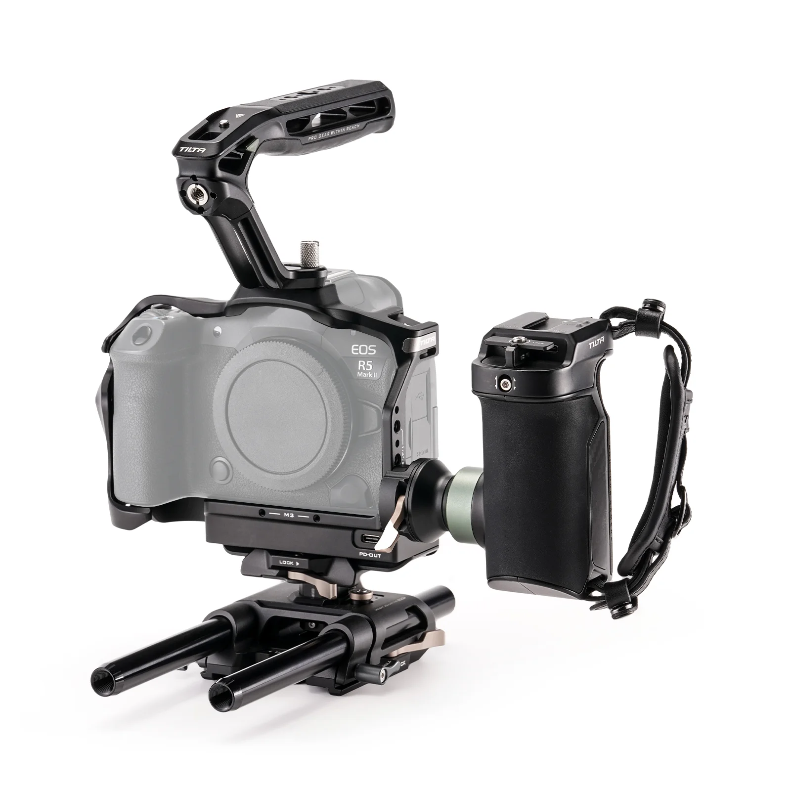 TILTA TA-T68-C-B Camera Cage with Cooling System for Canon R5 Mark II Advanced Kit - Black (With Battery）