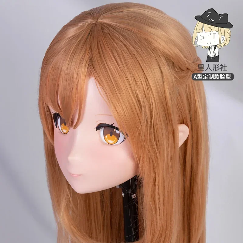 (LiLi Mask-113) Sweet Girl BJD Resin Full Head Custom Cosplay Japanese Anime Silicone Kigurumi Mask Cross Dresser Doll