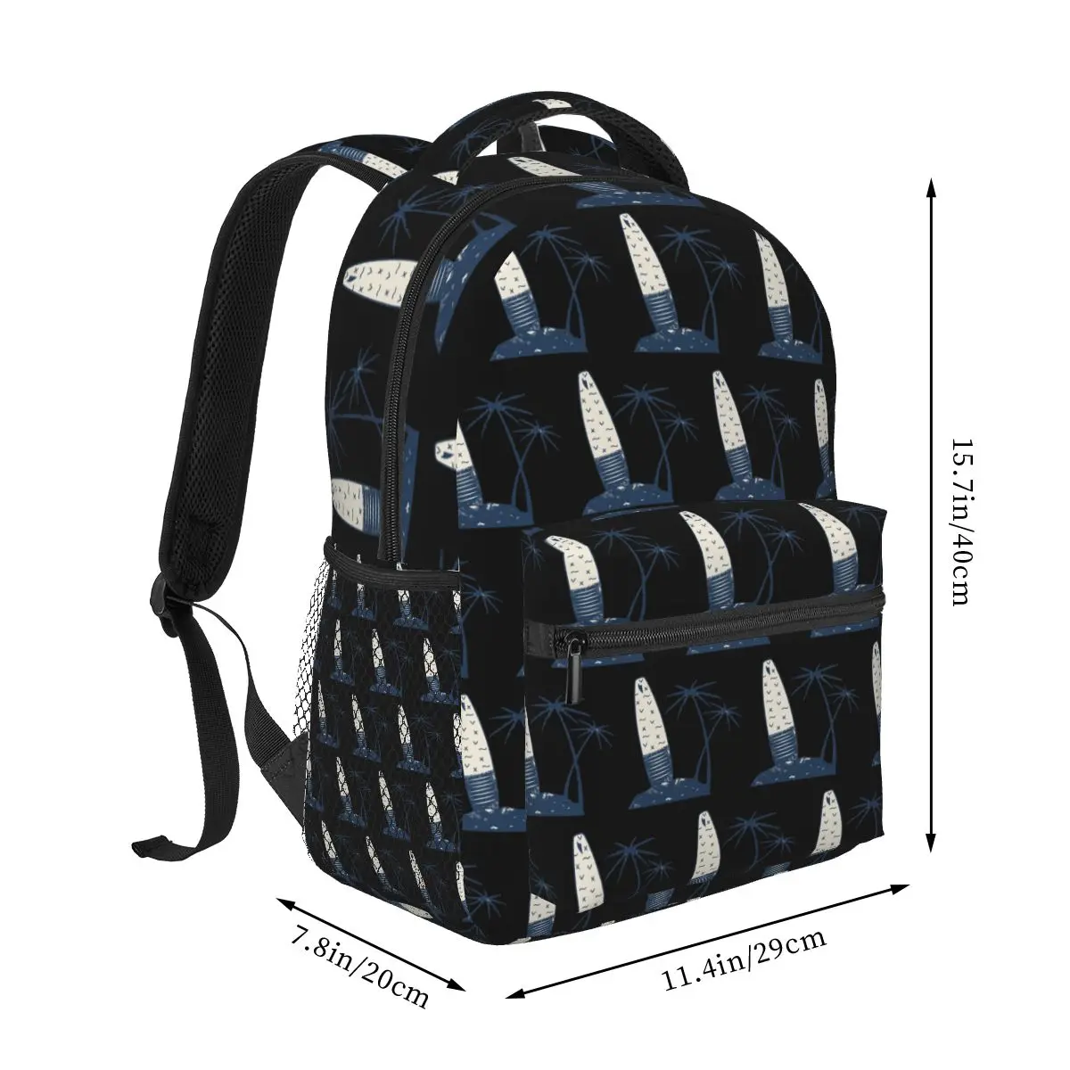 Mochilas de Surf Vintage para niños y niñas, mochilas escolares de dibujos animados para computadora portátil, bolso de hombro de gran capacidad