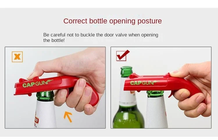 Tragbarer Kreativer Flaschenöffner in Pistolenform, Multifunktionales Gadget für Küche und Bar, Lustiges Geschenk – Detail 7