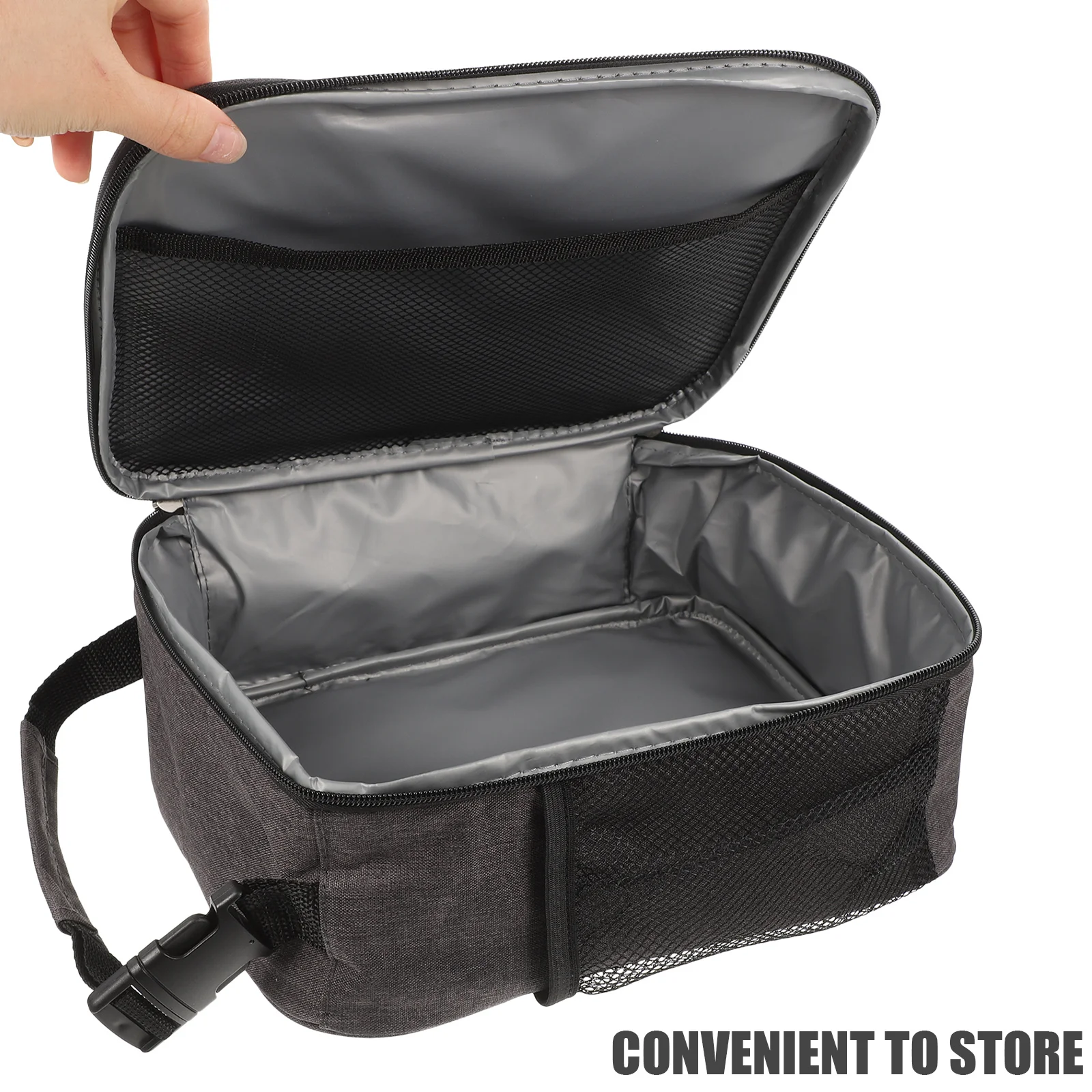 

Insulated Lunch Bag Large Capacity Food Container Portable Outdoor Picnic Pouch Cloth Thermal Bag Sturdy Zipper Easy Clean