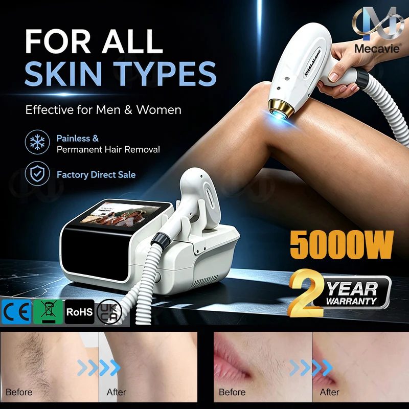 2026 New Upgrade Mini Diode Laser Painless Hair Removal 4000w Machine With Skin Rejuvenation CE Certified‌ External Water Tank