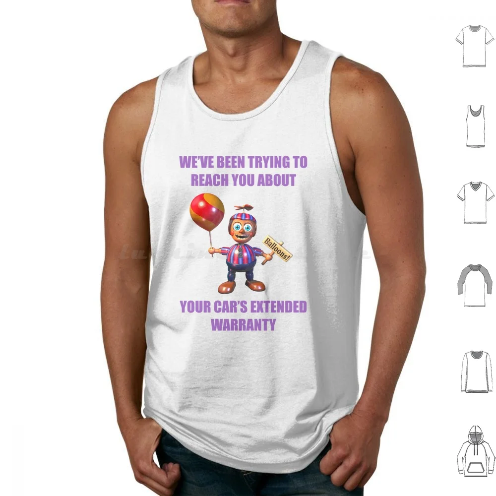 Classic Balloon Boy Behavior Tank Tops Print Cotton Balloon Boy Fnaf Five Nights Cringe Funny