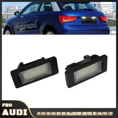 No Error Canbus Led License Number Plate Lights Bulb For Audi A1 A4 B8 A5 S5 A6 S6 A7 Q5 TT TTS 2D For VW 6000K White
