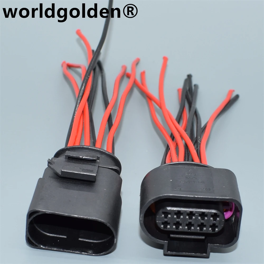 

worldgolden 10 Pin 1.5MM Car Waterproof Connector Auto Electrical Plug 1J0973815 1J0 973 815 1J0973715 1J0 973 715 For VW Audi