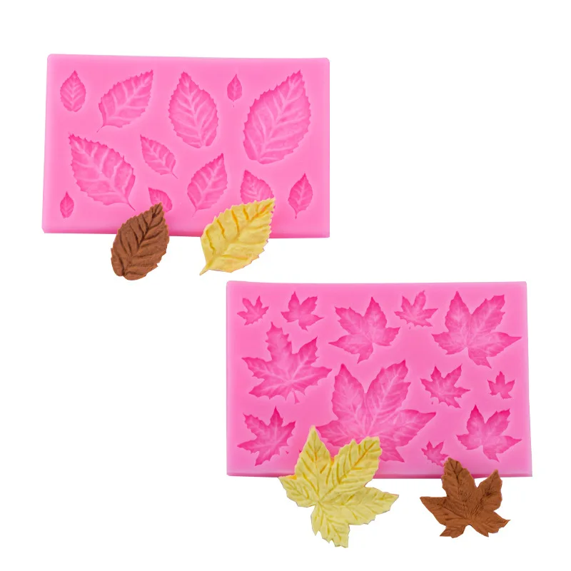 Various Leaves Maple Leaf Silicone Molds For Cake Decoration Tools DIY Chocolate Resin Molds For Fondant Kitchen Baking Supplies