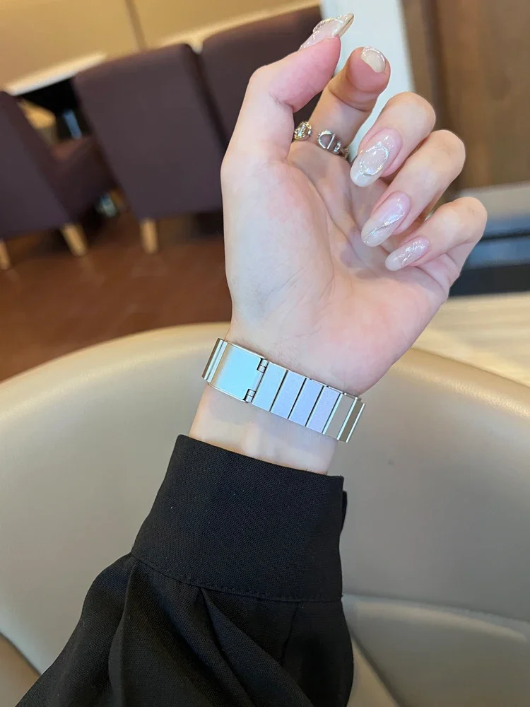 Stainless Steel Bracelet for Apple Watch Series 10 9 8 7 6 5 4 se Ultra 2 Slim Women Band for iWatch 49mm 41mm 45 40 42 46 44mm image 5