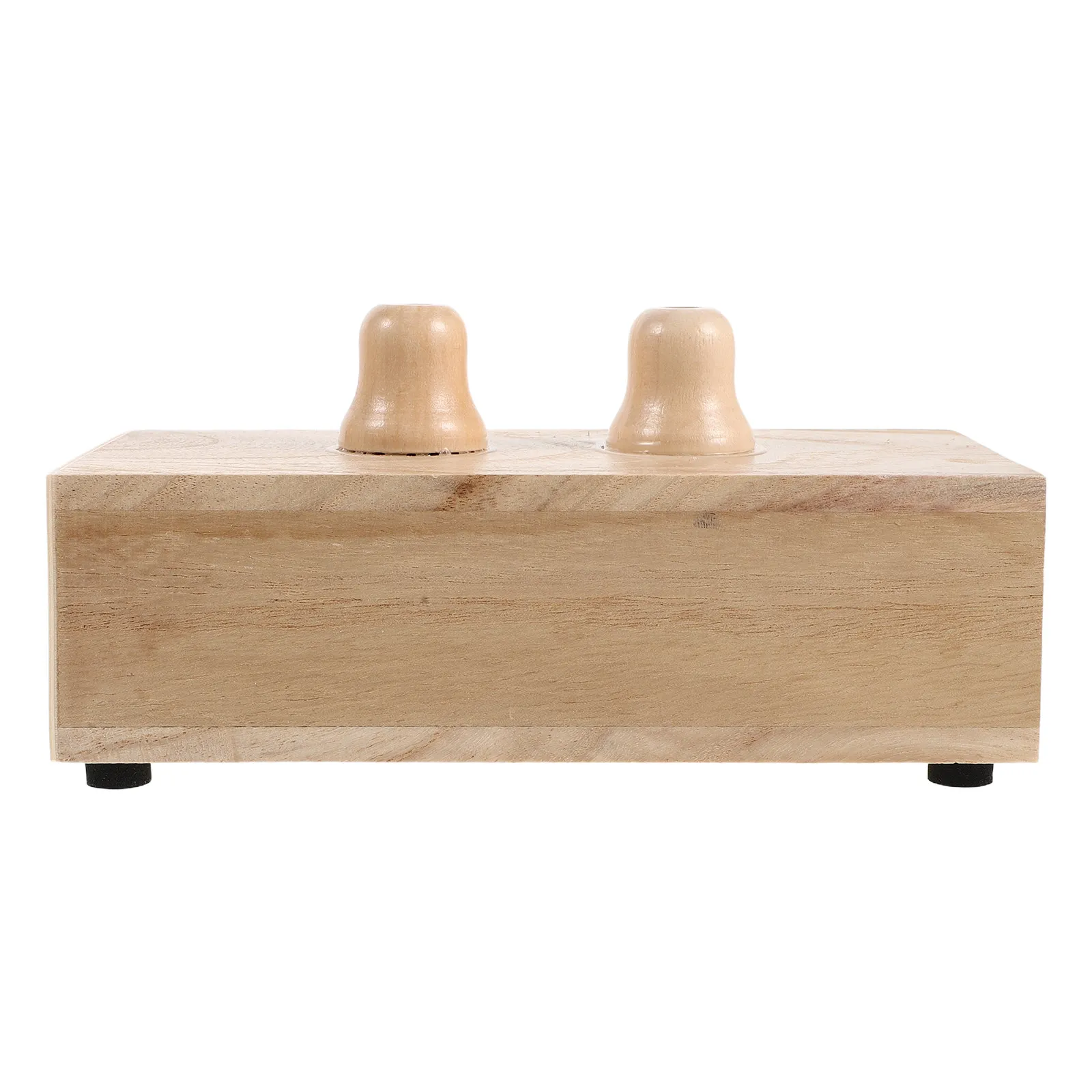 Tuning Fork Wooden Resonance Box Dual Compartment Stable 18Cm Sound Amplifier Meditation Music Physics
