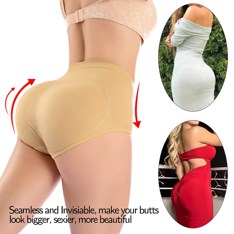 Butt Lifter Panties for Women Sexy Medium Waist Shapewear Push Up Control Panties Hip Shapewear Hip Pads Shaper