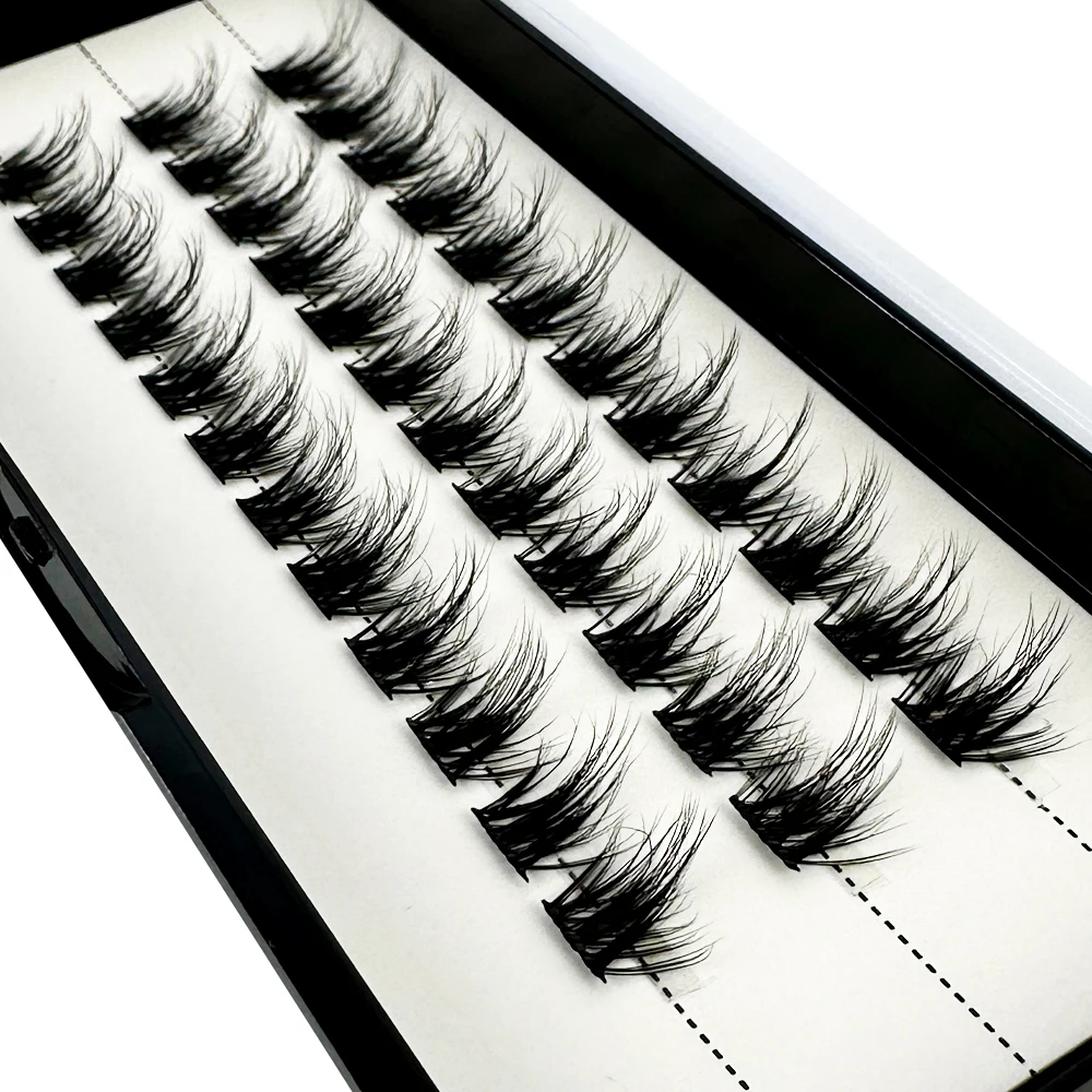 NEUE 5D Flauschige Nerzwimpern 3 Reihen Natürliche Wimpernverlängerung 3D Russische Einzelwimpern-Cluster Make-up-Tools Wimpern Cilia – Detail 18