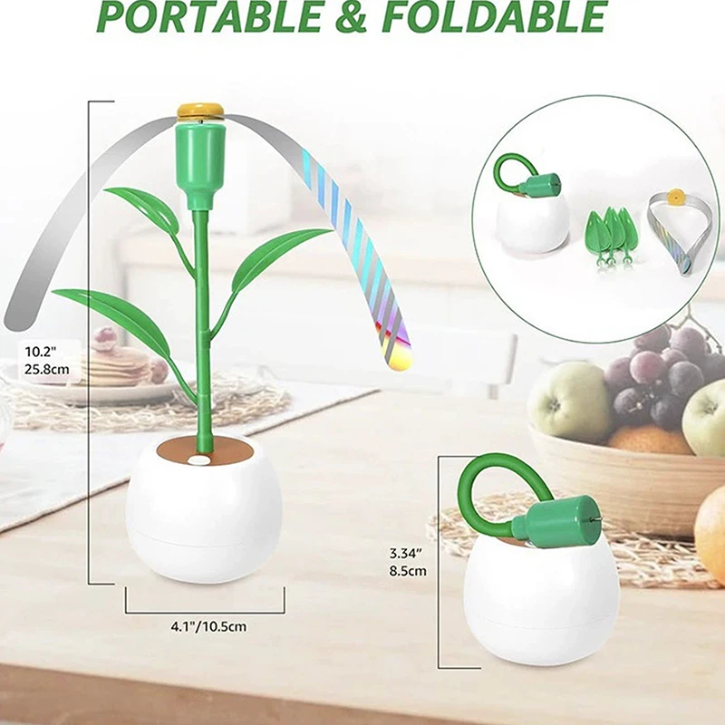 1PCS 데스크탑 플라이 팬, 휴대용 데스크탑 플라이 팬, 부드러운 블레이드가 있는 캠핑, 피크닉, 낚시 및 요리에 적합