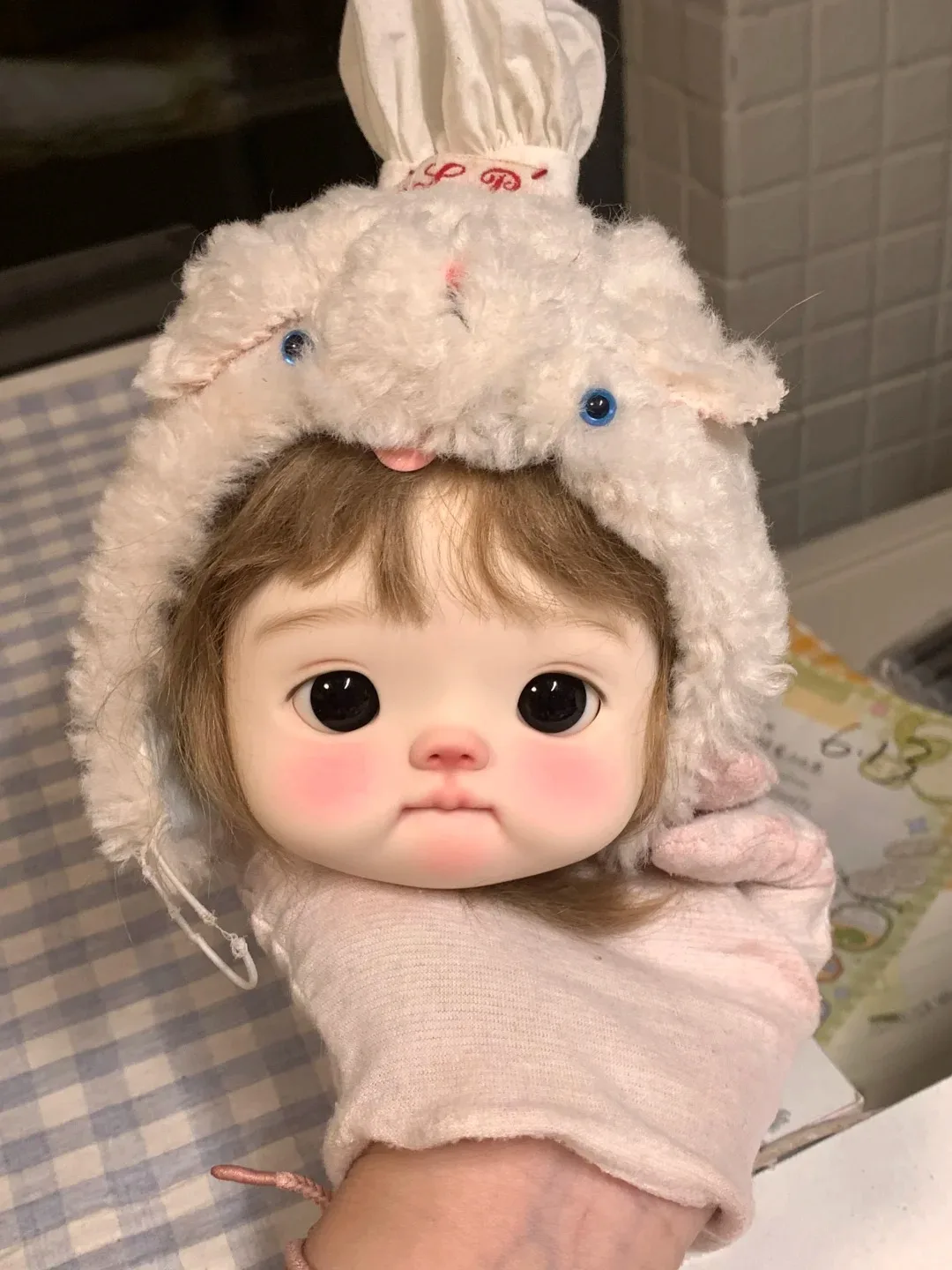 New BJD SD Doll 1/6 25cm Dian Girl Big Head Electric Resin Material, makeup free nude shipping