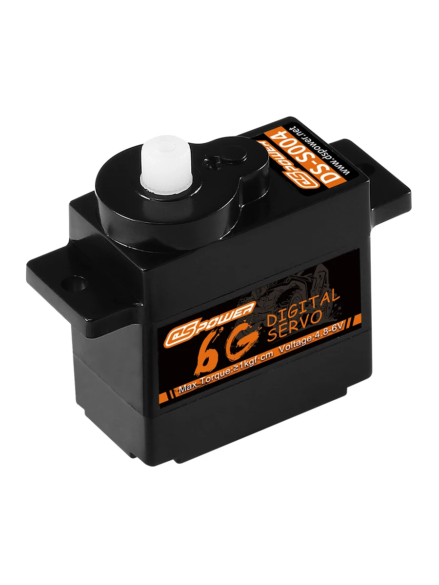 Dspower 6g micro digital à prova d'água, engrenagens de plástico coreless, servo para carro rc, avião, barco fixo, robô wltoys k969 k989 k999