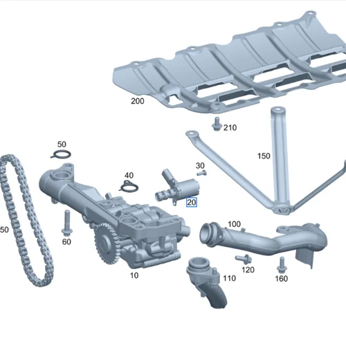 Imagen 2 del producto 2781800415 A2781800415 válvula solenoide del Sensor de presión de la bomba de aceite Original de fábrica para motor Mercedes Benz E200 2005 M278