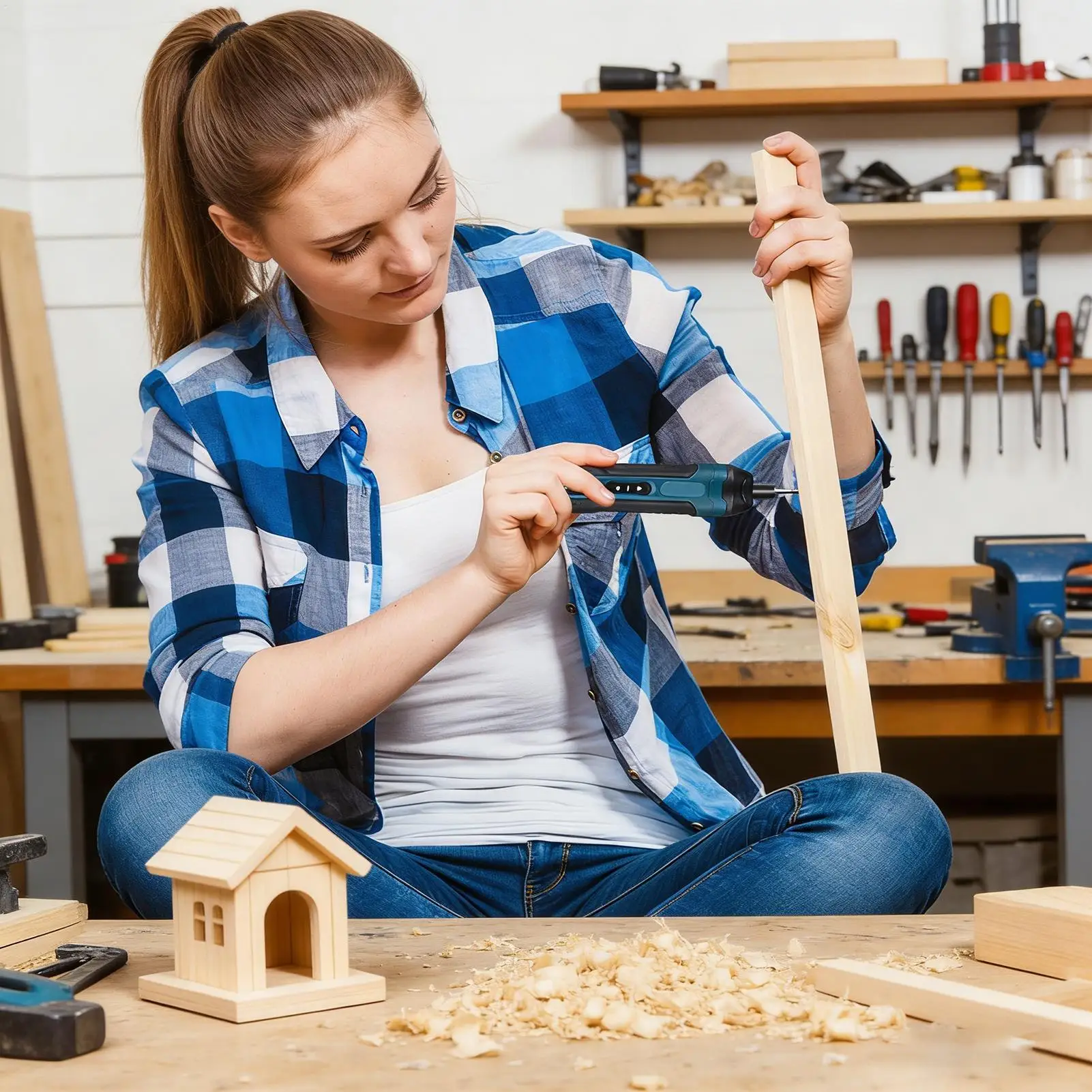 電動ドライバーセット快適なグリップ人間工学に基づいた磁気電動ドライバーコードレスツールキット電気技師用