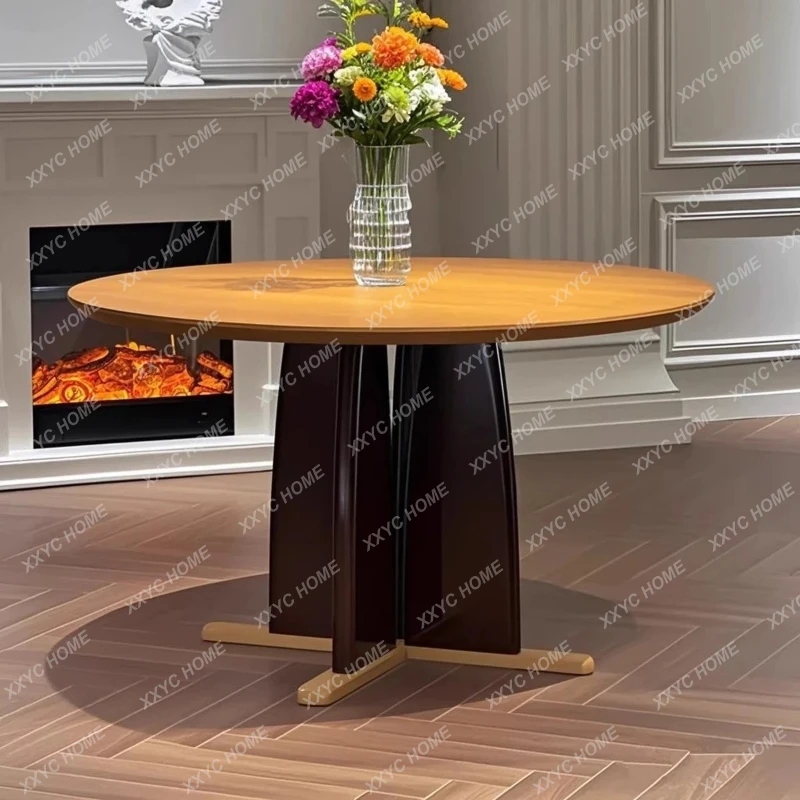 

Креативный минималистичный круглый обеденный стол из массива дерева S1saa в средневековом стиле для дома, гостиной, столовой, рабочего кабинета