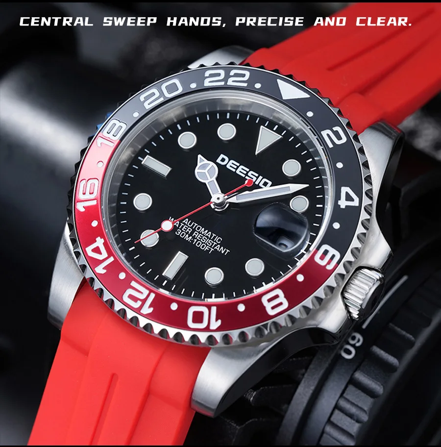 Deesio Automatische Mechanische Uhr für Herren 41mm 316L Edelstahl Uhr Leuchtende Zeiger 30M Wasserdicht Kostenloser Versand – Detail 17