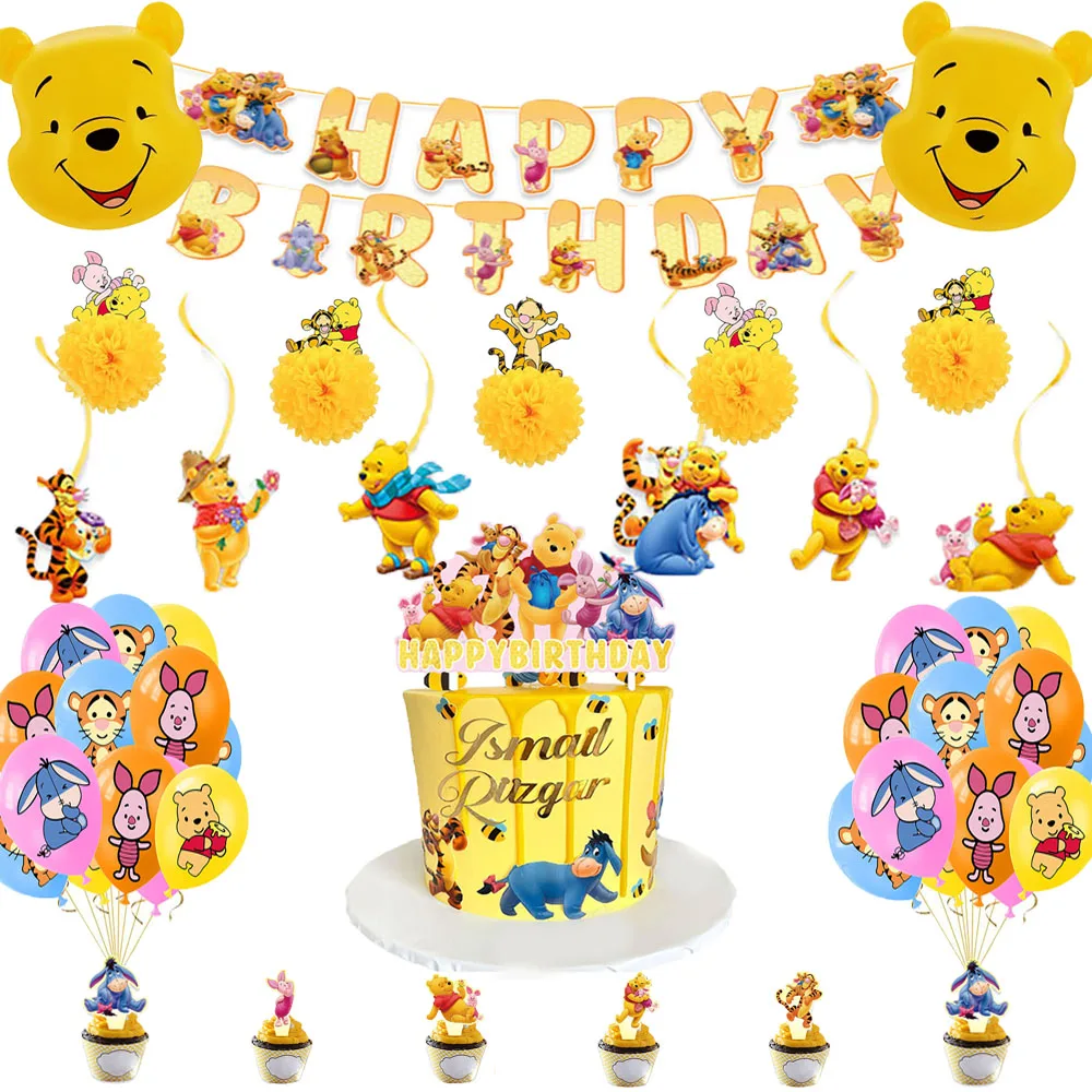 

Disney Winnie the Pooh Themed Foil Balloons Set for Kids Birthday Decoration Balloons Wedding Decorations Baby Shower Supplies