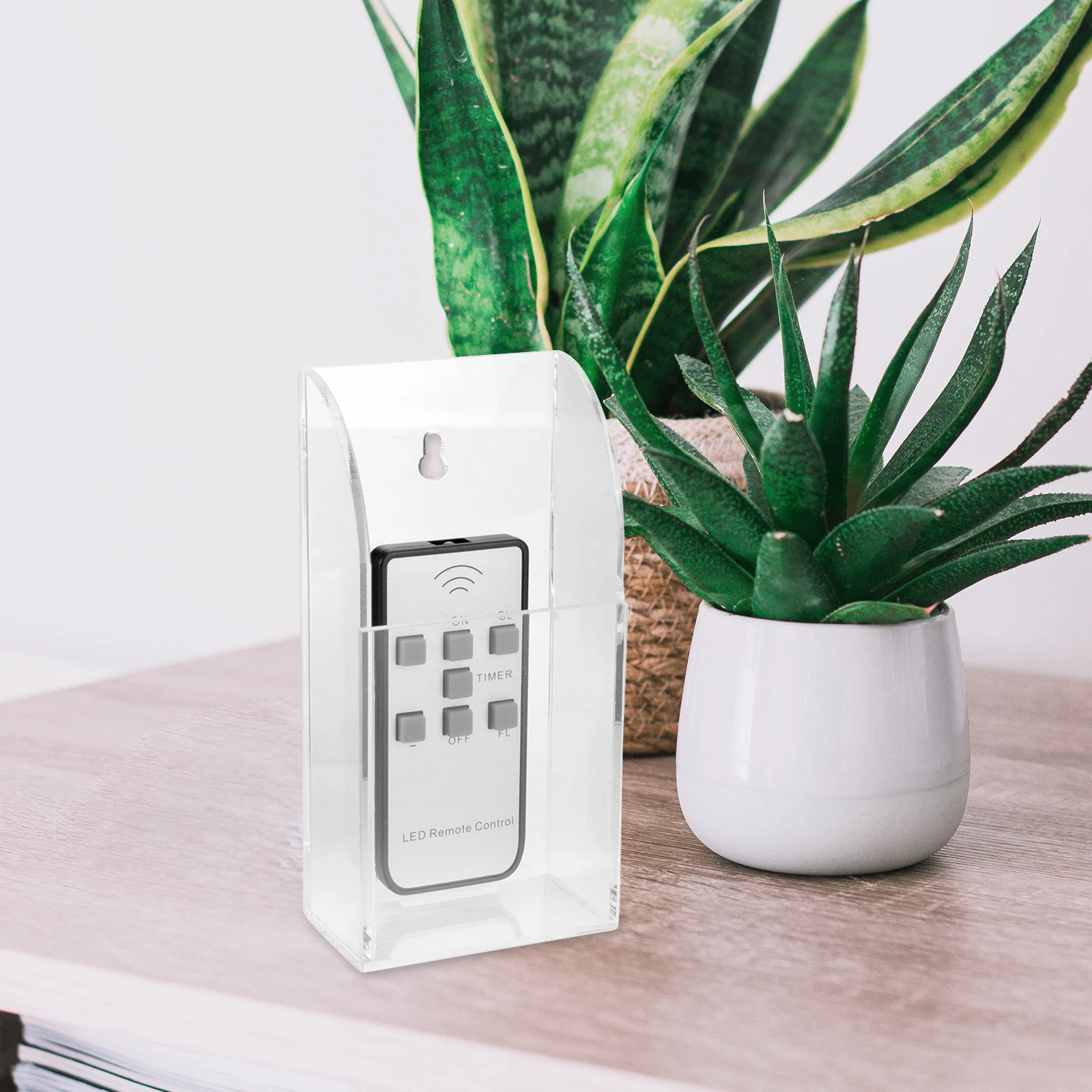 

Remote Control Storage Box Wall Mounted Organizer White Air Conditioner Case Fan Holder Simple Eco Friendly Durability