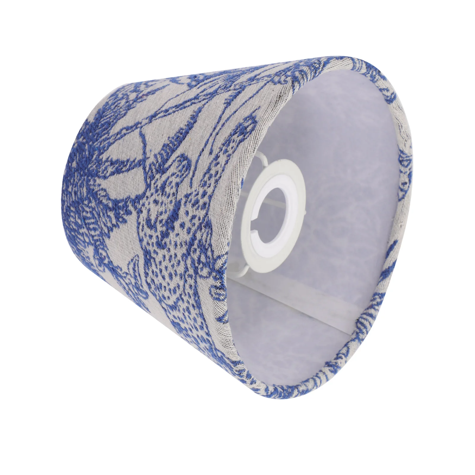 Embroidered Fabric Lampshade Tabletop Iron Hotel Cloth Embroidery Desk Desktop