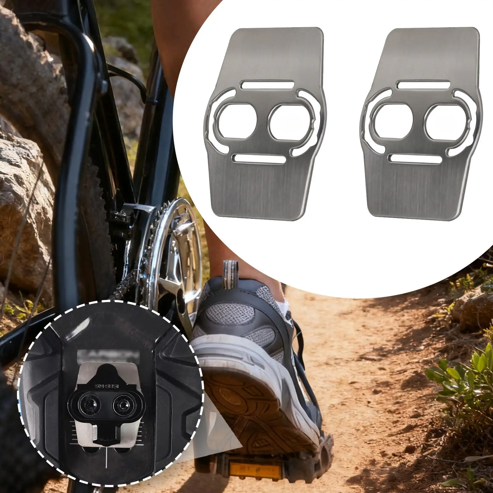 

2 шт. прокладка для шипов для горного велосипеда для уличной обуви для езды на горном велосипеде, простая установка, прямая замена крепления