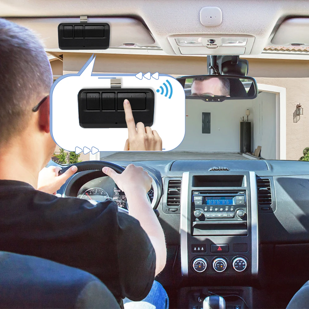 Universal-Tor-Fernbedienung, Garagentorsteuerung, 3-in-1-Multifrequenz-Fernbedienung mit Clip, 280–868 MHz, für VDS ECO-R TRQ-P 433,92