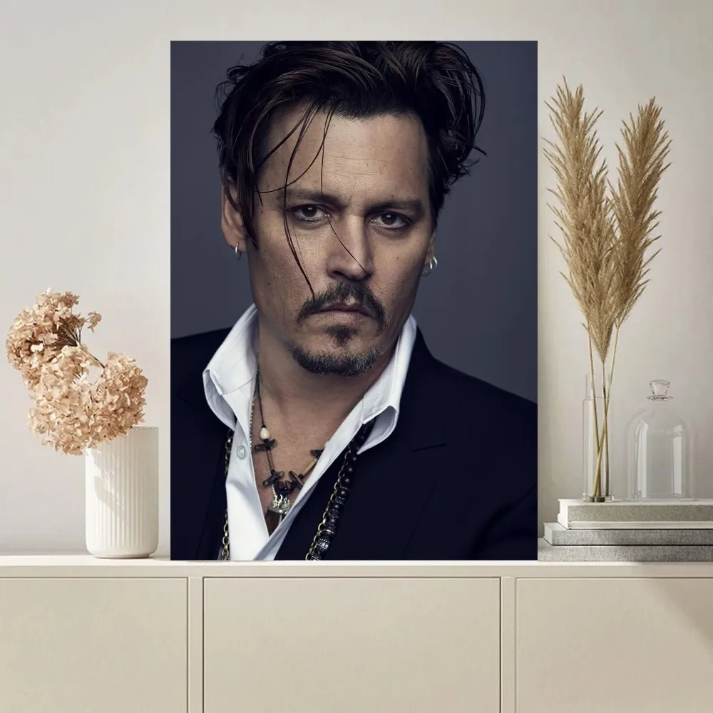 Actor Johnny Depp Poster Paintings on The Wall Picture for Living Room Interior Painting Room Decoration